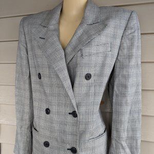 Lauren Ralph Lauren Grey Plaid Blazer Jacket Suit